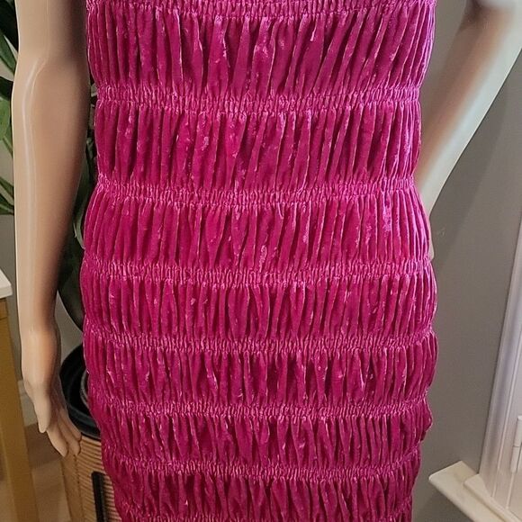 En Saison by Anthropologie size M ruched velvet dress - Picture 4 of 10